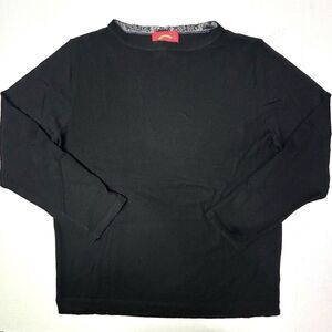 Shanghai Tang 100% Merino Wool‎ Sweater Pullover Black Mens Large Classic EUC